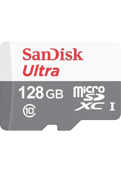 Sandisk Ultra microSDXC 128GB C10 UHS-1 Yüksek Okuma Hızı ile Uyumlu Sistemler İçin