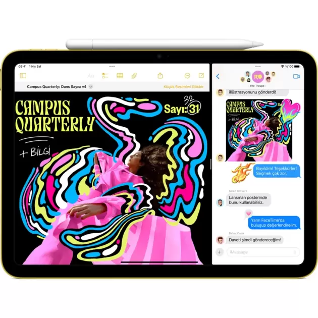 Apple iPad A16 11 128GB Wi-Fi Tablet Gümüş MD3Y4TUA