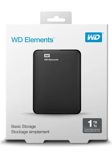WD 1TB 2.5 Usb3.0 Wdbuzg0010Bbk Elements Siyah Harici Harddisk