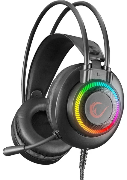 Rampage RM-K27 X-JAMMER Rainbow Ledli PC USB 3.5M PS4-XBOX-Mobile Gaming Oyuncu Mikrofonlu Kulaklık
