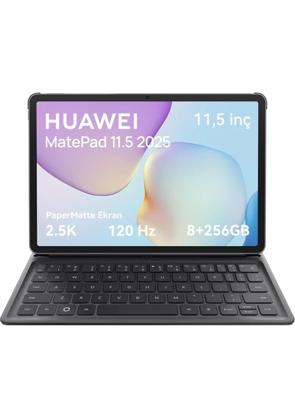 Huawei Yeni (2025) MatePad 11.5 PaperMatte 8GB 256GB Tablet + Klavye - Uzay Grisi (Kalem Dahil değildir)