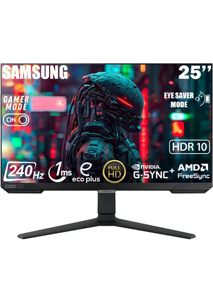 Samsung Odyssey G4 25 240 Hz 1 ms FHD HDR10 IPS G-Sync Gaming Monitör LS25BG400EUXUF