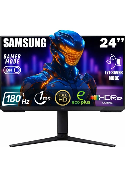 Samsung Odyssey G3 24 180 Hz 1 Ms (HDMI+DP) FHD Pivot Gaming Monitör LS24DG302EUXUF