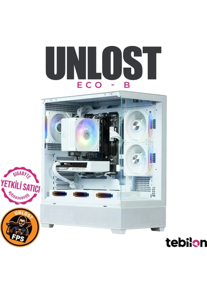 Tebilon Unlost Eco-Amd Ryzen 7500F-GIGABYTE B650M S2H-GIGABYTE Geforce Rtx 5060 Eagle Ice 8GB-16GB-1TB SSD Beyaz