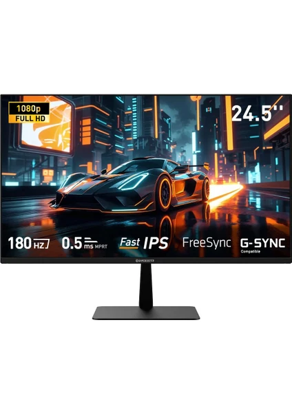 GameBooster GB-25F180FF 24.5 180Hz Fast IPS 0.5ms Fhd 1hdmı+1dp Rgb Flat Gaming Monitör