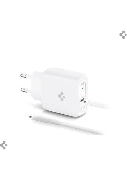 Spigen 45W USB-C Hızlı Şarj Aleti + Örgü Şarj Kablo PPS 2.0 Desteği  Isı Düşürücü GaN Pro Akım Korumalı Güç Adaptörü Super Hızlı Şarj